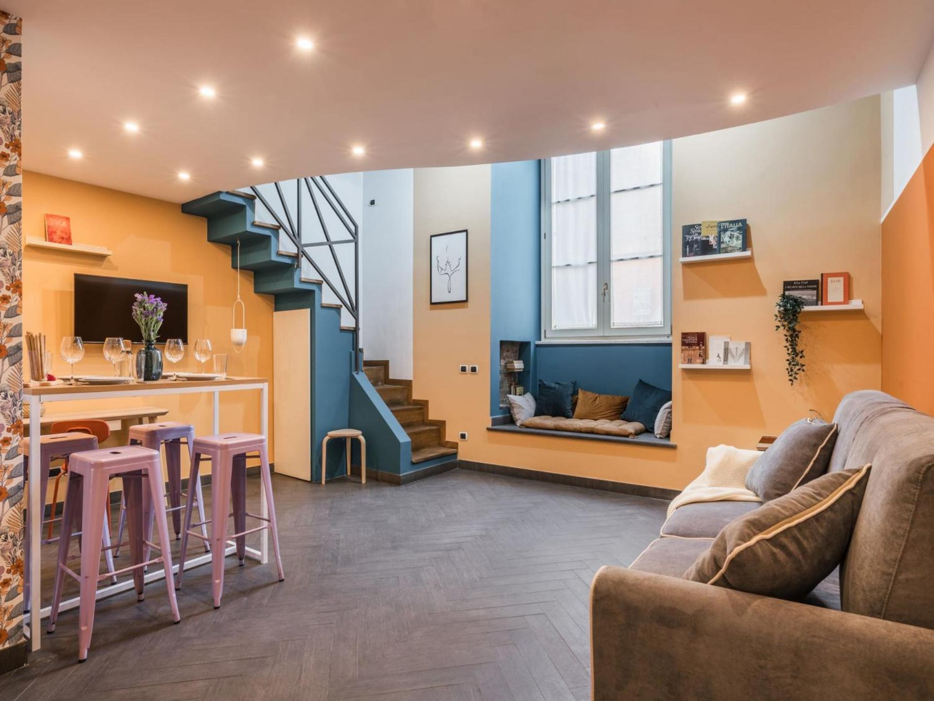 The Rent - Colorful Loft In Trastevere Area Rom