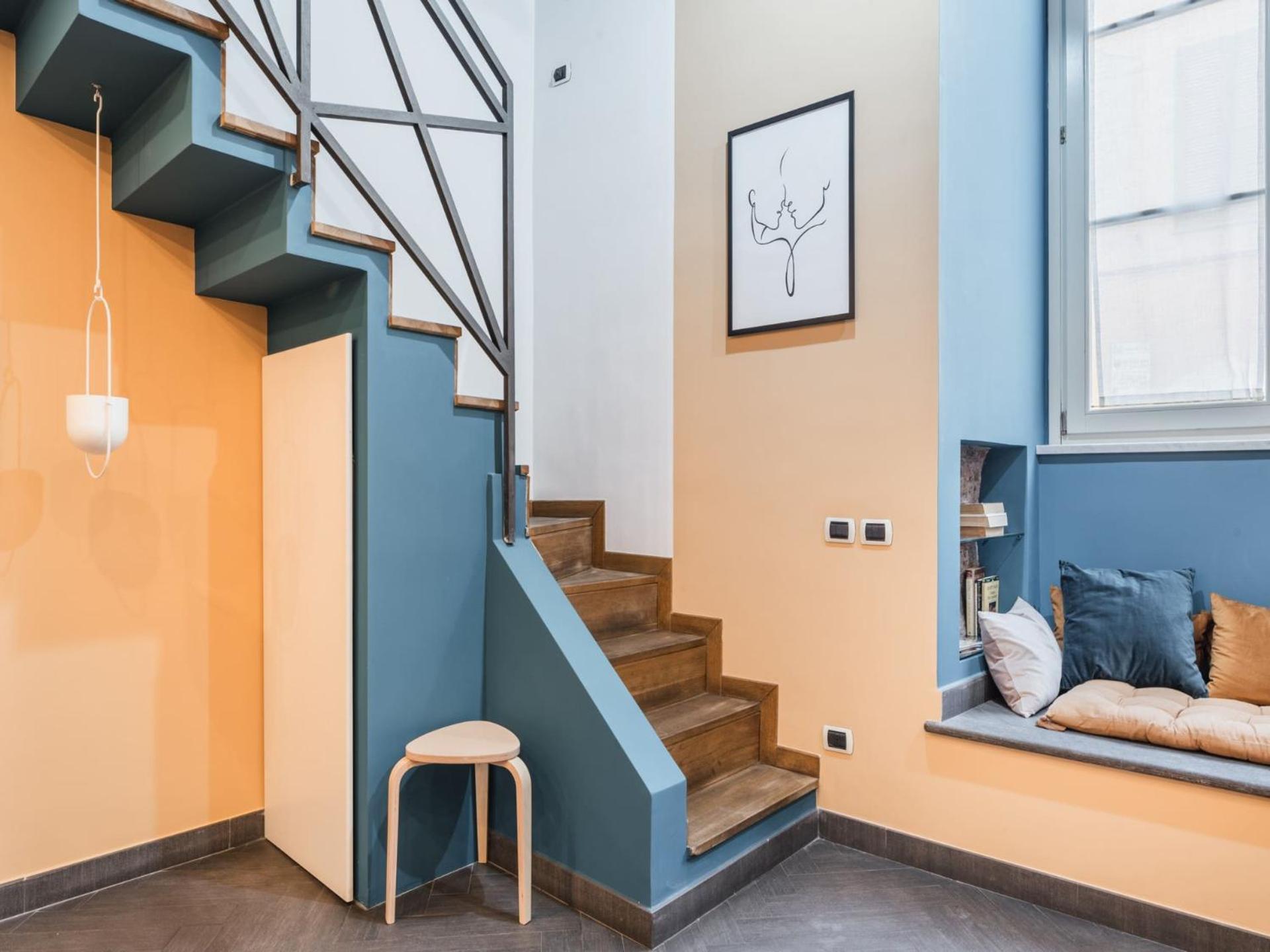 The Rent - Colorful Loft In Trastevere Area Rom